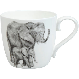 Tazza mug, disegno: Amazing Animals - Elefants ml 450/cm Ø8,8x9,7