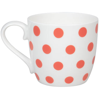 Tazza, disegno: Dots - Coral ml 425/cm Ø10x9,5