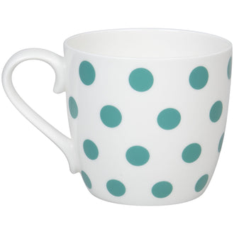 Tazza, disegno: Dots - Jadegreen ml 425/cm Ø10x9,5