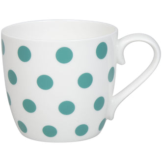 Tazza, disegno: Dots - Jadegreen ml 425/cm Ø10x9,5