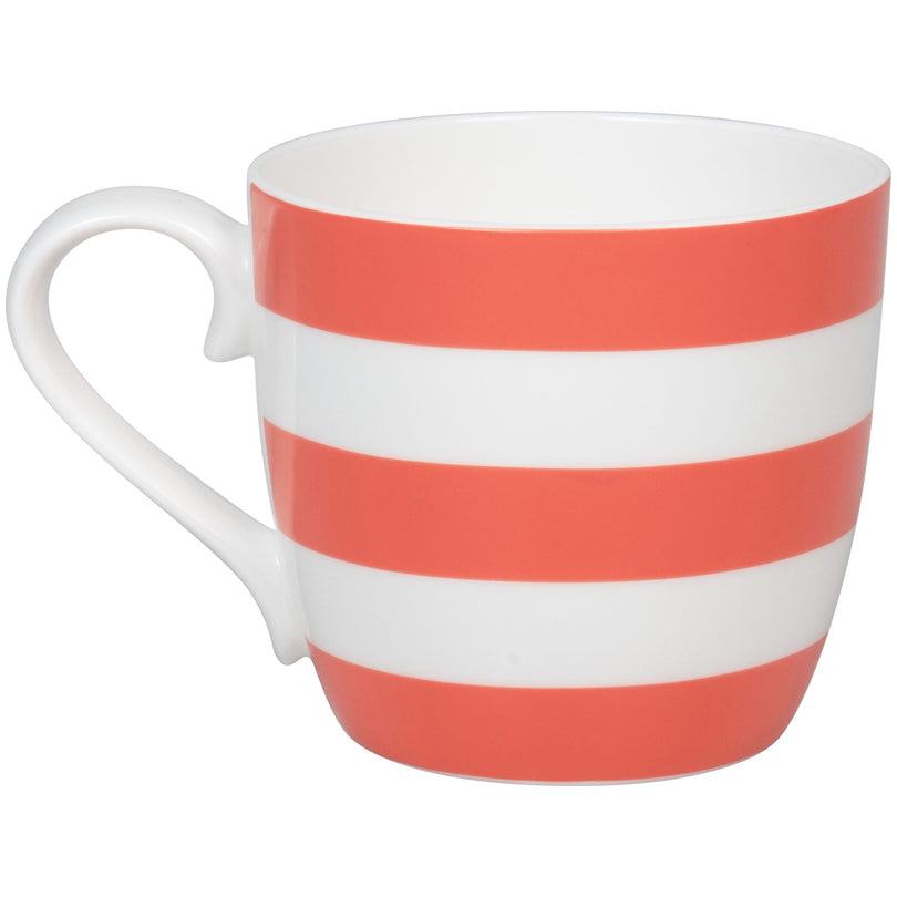 Tazza, disegno: Stripes - Coral ml 425/cm Ø10x9,5