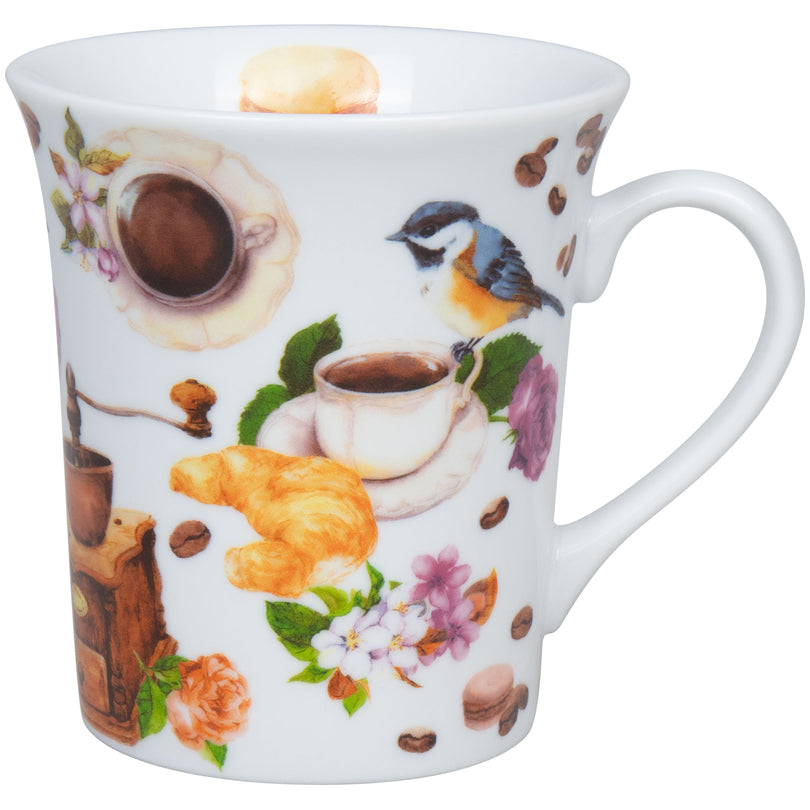 Tazza mug, disegno: Coffee Birds ml 410/cm Ø9,8x10,5