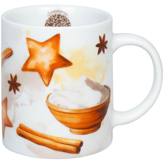Tazza mug, disegno: Weihnachtsbäckerei - Stelle alla cannella ml 300/cm Ø8x9,5