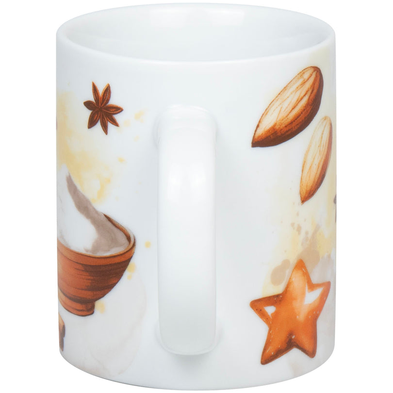 Tazza mug, disegno: Weihnachtsbäckerei - Stelle alla cannella ml 300/cm Ø8x9,5