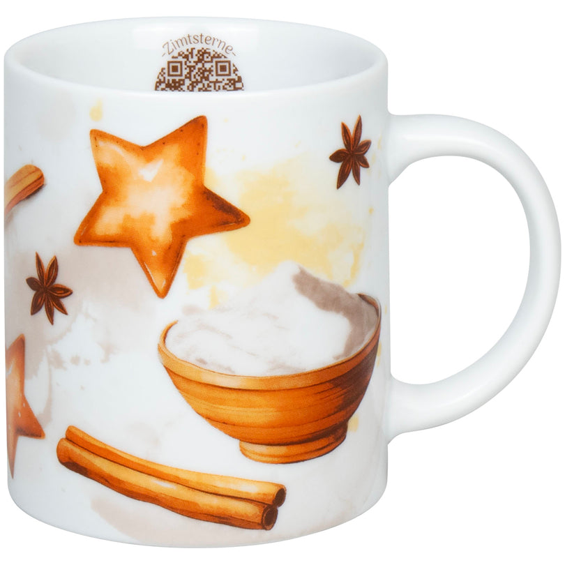Tazza mug, disegno: Weihnachtsbäckerei - Stelle alla cannella ml 300/cm Ø8x9,5