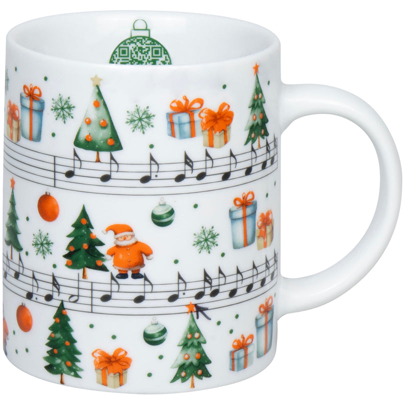 Tazza mug, disegno: Jingle Bells ml 300/cm Ø8x9,5