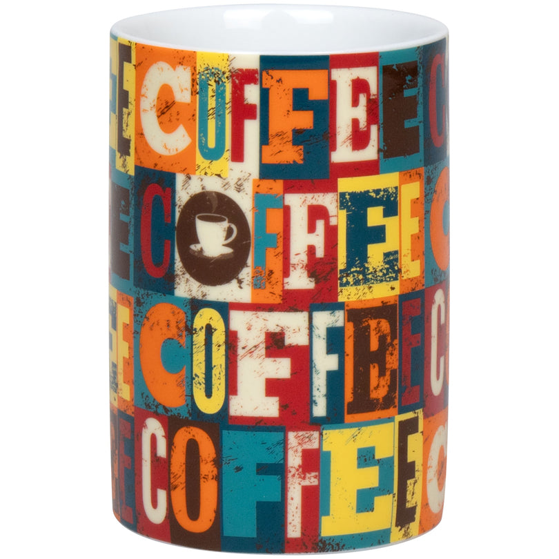 Tazza mug, disegno: Coffee Squares ml 305/cm Ø7,3x10,5