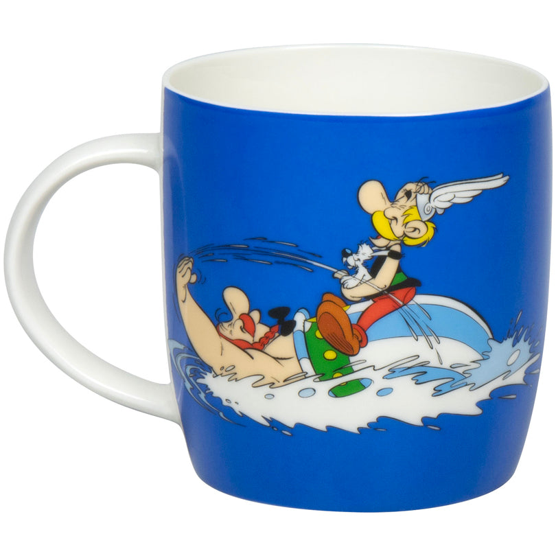 Tazza mug, disegno: Asterix - Nuotare ml 350/cm Ø8,8x9,2