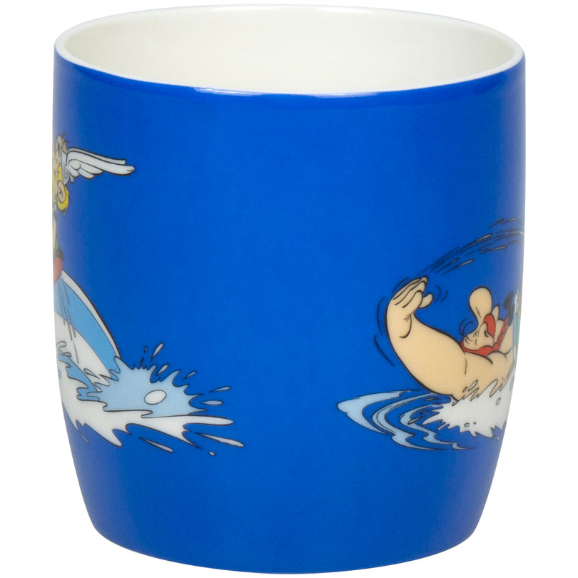 Tazza mug, disegno: Asterix - Nuotare ml 350/cm Ø8,8x9,2