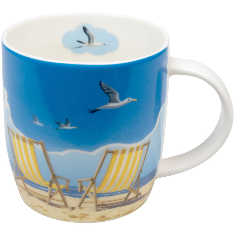 Tazza mug, disegno: Vacation - Sedie da sdraio ml 300/cm Ø8x9,5