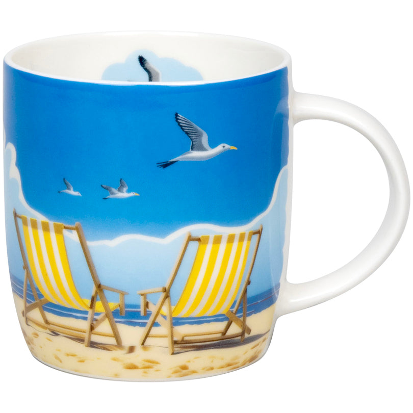 Tazza mug, disegno: Vacation - Sedie da sdraio ml 300/cm Ø8x9,5