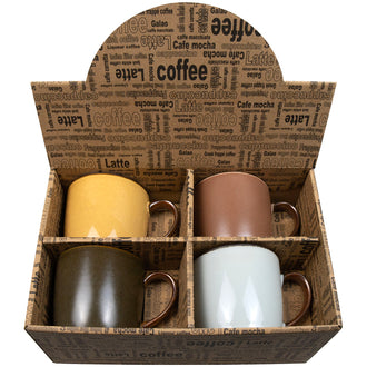 Tazza mug in confezione assortita da 4 pezzi, disegno: Just Coffee ml