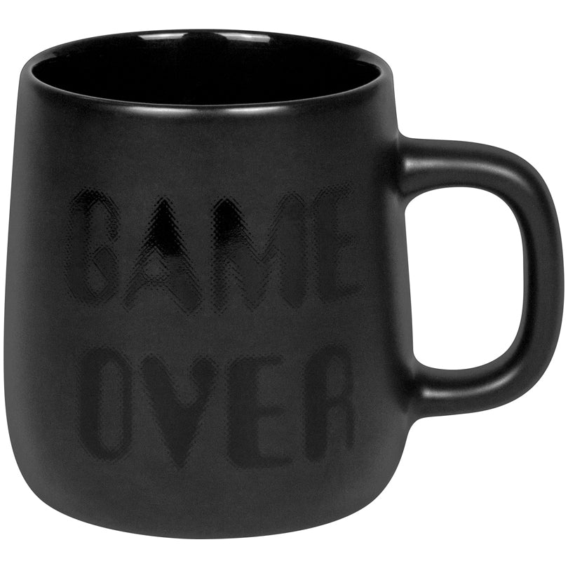 Tazza, disegno: Game Over - Cool Black ml 395/cm Ø8x9,5