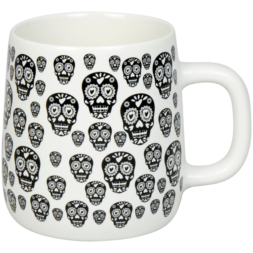 Tazza, disegno: Calavera Mexicanas - Cool White ml 395/cm Ø8x9,5
