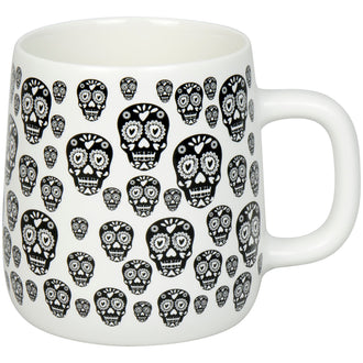 Tazza, disegno: Calavera Mexicanas - Cool White ml 395/cm Ø8x9,5