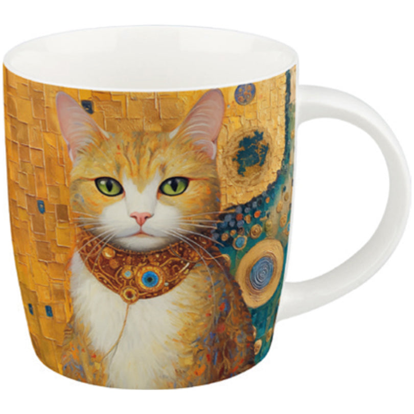 Tazza mug, disegno: Arty Animals - Klimt's Cat ml 400/cm Ø8,5x9,2
