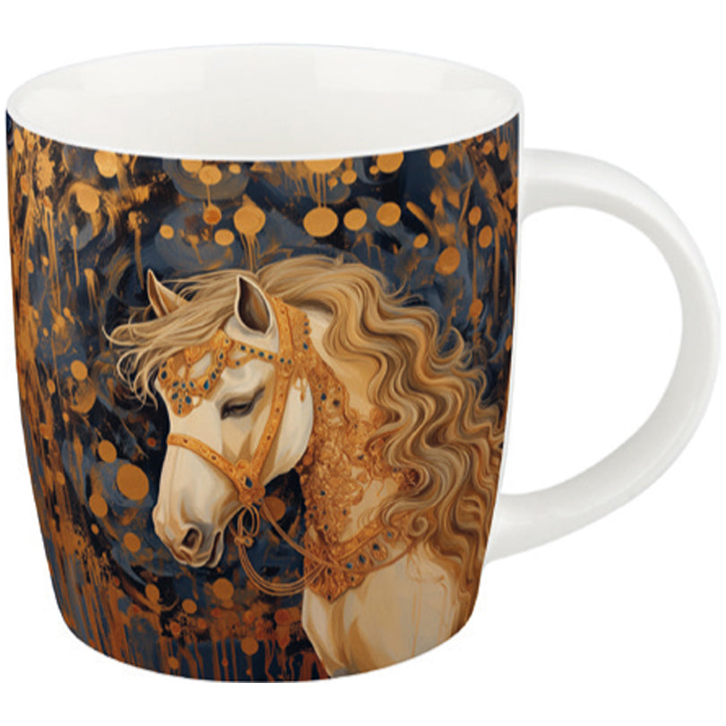 Tazza mug, disegno: Arty Animals - Klimt's Horse ml 400/cm Ø8,5x9,2