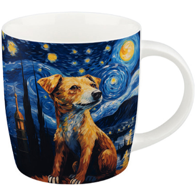 Tazza mug, disegno: Arty Animals - Van Gogh's Dog ml 400/cm Ø8,5x9,2