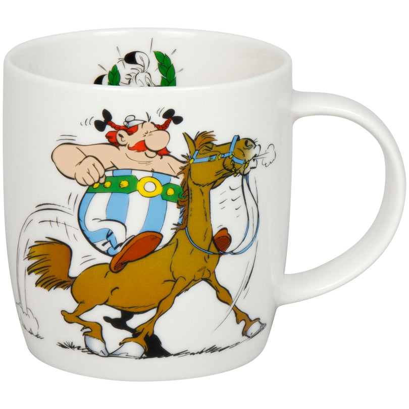 Tazza mug, disegno: Asterix - Cavalcare ml 350/cm Ø8,8x9,2