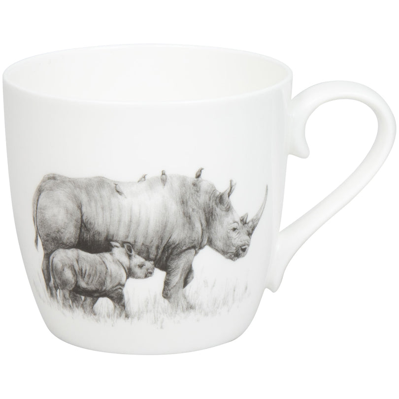 Tazza mug, disegno: Amazing Animals - Rhinos ml 450/cm Ø8,8x9,7