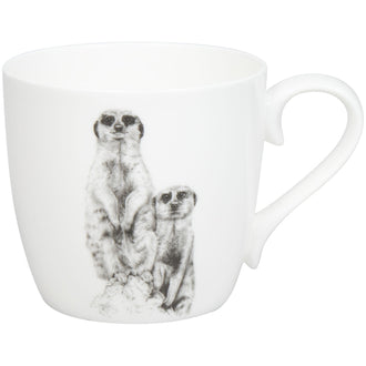 Tazza mug, disegno: Amazing Animals - Meerkats ml 450/cm Ø8,8x9,7