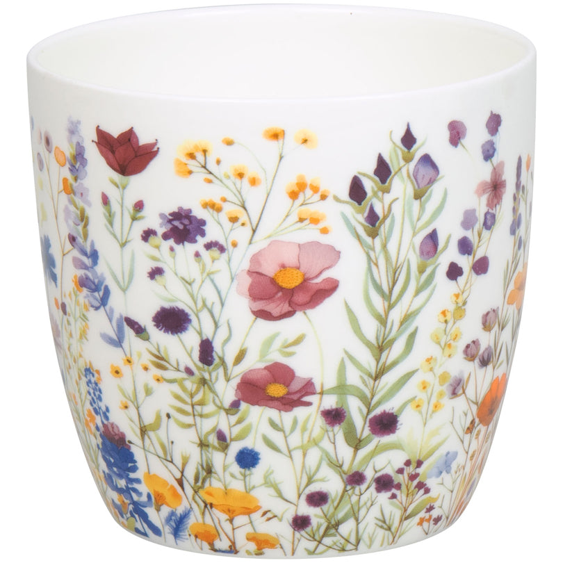 Tazza mug, disegno: Prato fiorito - Wild Flowers ml 450/cm Ø8,8x9,7