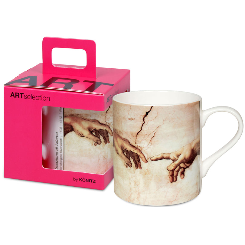 Tazza in confezione regalo, disegno: Art Selection - Creazione di Adamo by Michelangelo ml 400/cm Ø8,8x9,2