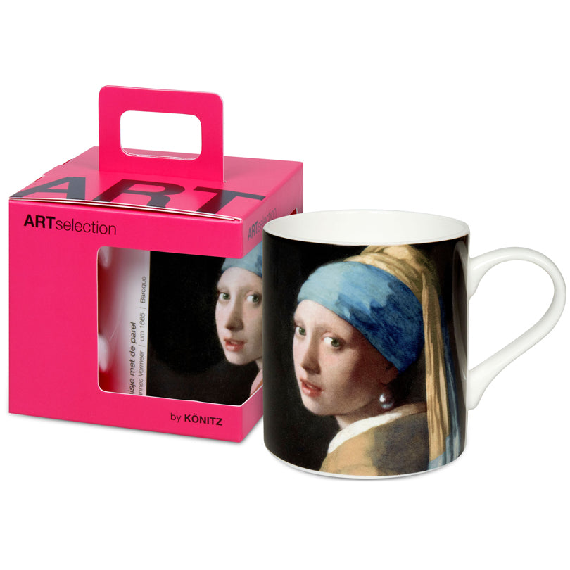Tazza in confezione regalo, disegno: Art Selection - Girl with a Pearl Earring by Johannes Vermeer ml 400/cm Ø8,8x9,2