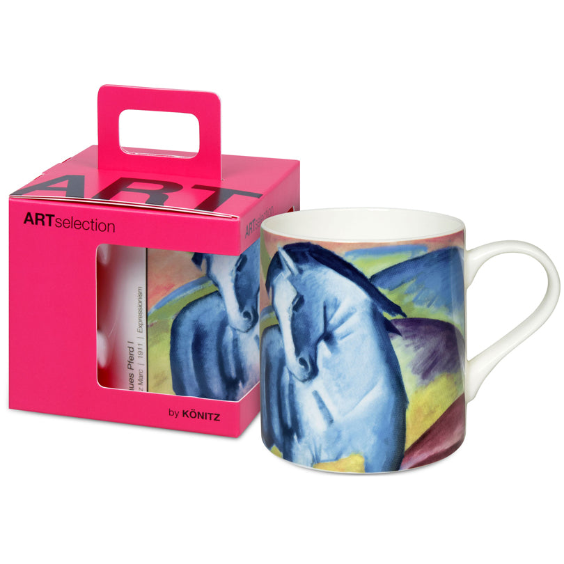 Tazza in confezione regalo, disegno: Art Selection - Blaues Pferd (Cavallo Blu) I by Franz Marc ml 400/cm Ø8,8x9,2