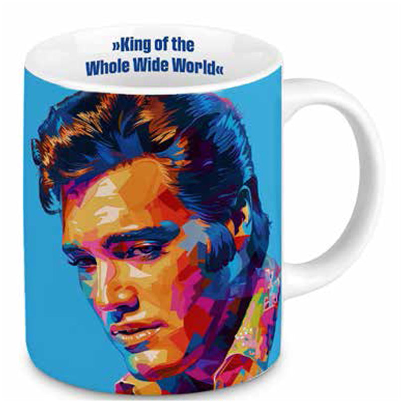 Tazza mug, disegno: Heroes - Homage to Elvis Presley ml 300/cm Ø8x9,5