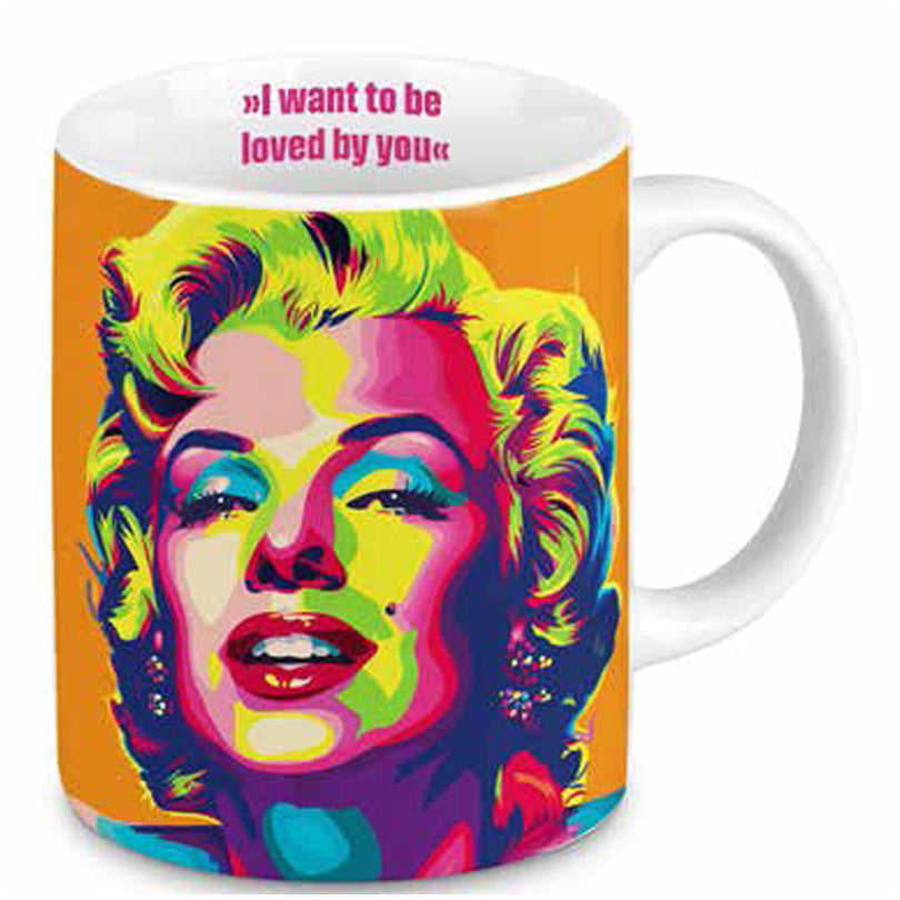 Tazza mug, disegno: Heroes - Homage to Marilyn Monroe ml 300/cm Ø8x9,5