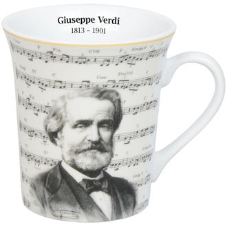 Tazza mug, disegno: Compositori - Giuseppe Verdi ml 410/cm Ø9,8x10,5