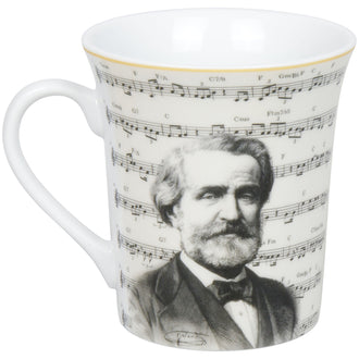 Tazza mug, disegno: Compositori - Giuseppe Verdi ml 410/cm Ø9,8x10,5