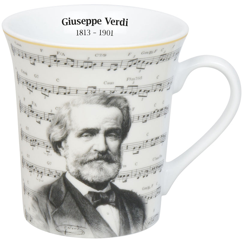 Tazza mug, disegno: Compositori - Giuseppe Verdi ml 410/cm Ø9,8x10,5
