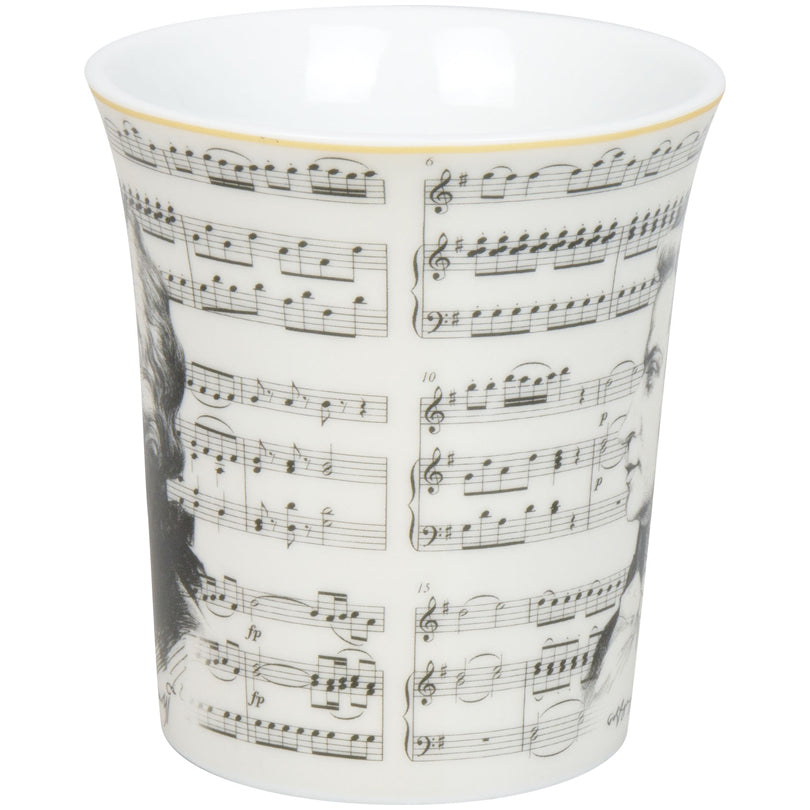 Tazza mug, disegno: Compositori -  Wolfgang Amadeus Mozart ml 410/cm Ø9,8x10,5