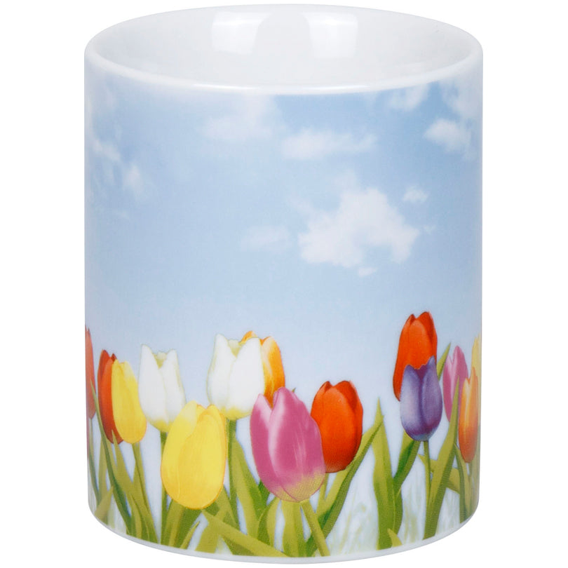 Tazza mug, disegno: Prato di tulipani ml 300/cm Ø8x9,5