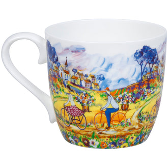 Tazza mug, disegno: Portchie - Flowers for Aunt Juliet ml 425/cm Ø9,7x8,9