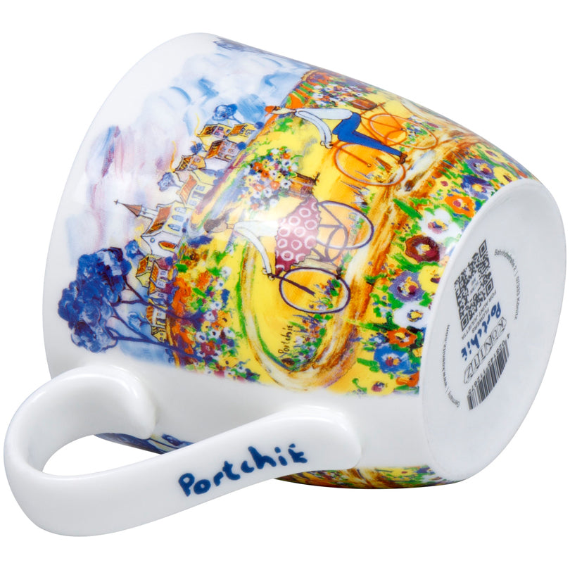 Tazza mug, disegno: Portchie - Flowers for Aunt Juliet ml 425/cm Ø9,7x8,9