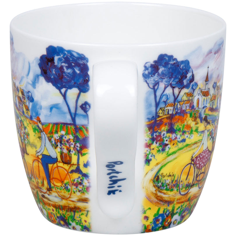 Tazza mug, disegno: Portchie - Flowers for Aunt Juliet ml 425/cm Ø9,7x8,9