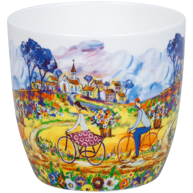 Tazza mug, disegno: Portchie - Flowers for Aunt Juliet ml 425/cm Ø9,7x8,9