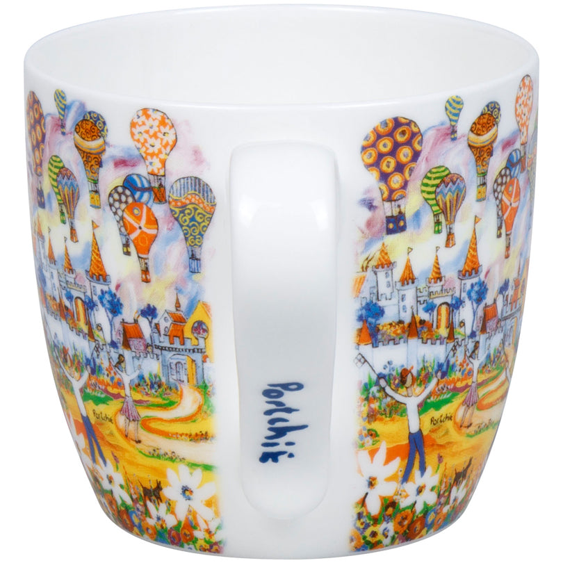 Tazza mug, disegno: Portchie - Hot Air Balloon ml 425/cm Ø9,7x8,9