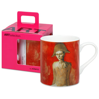 Tazza in confezione regalo, disegno: Art Selection - Arlequin Assis by Pablo Picasso ml 400/cm Ø8,8x9,2