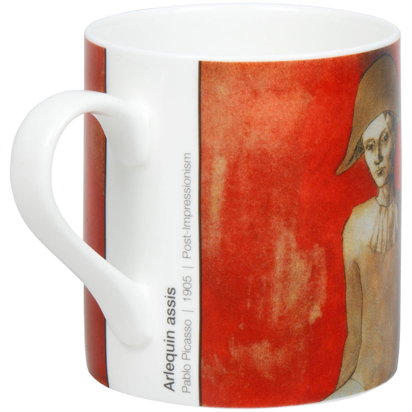 Tazza in confezione regalo, disegno: Art Selection - Arlequin Assis by Pablo Picasso ml 400/cm Ø8,8x9,2