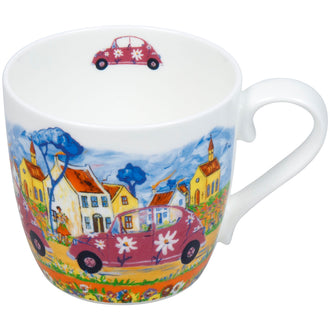 Tazza tè con coperchio e filtro, disegno: Portchie - City Girl ml 425/cm Ø9,7x8,9