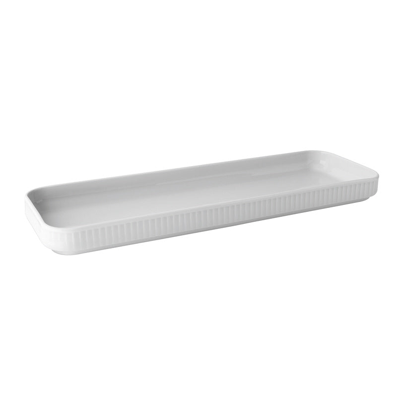 Piatto rettangolare per tapas/stuzzichini Plissé cm 36x12