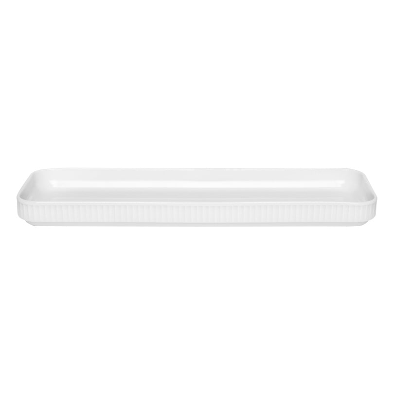 Piatto rettangolare per tapas/stuzzichini Plissé cm 36x12