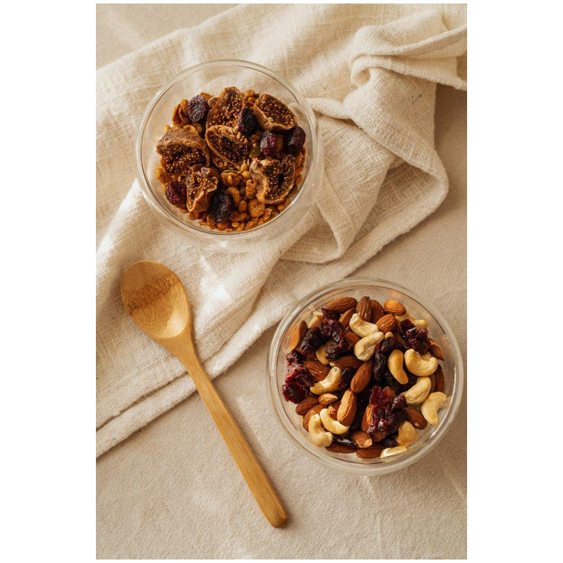 Coppa dessert a doppia parete con cucchiaino in bambù, confezione 2 pezzi cml 280/cm Ø12x6