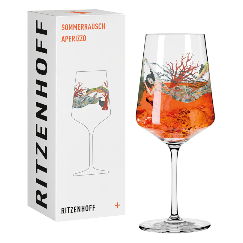 Calice aperitivo Aperizzo "Sommerrausch #6 - Olaf Hajek Mondo sott'acqua" cl 54/cm Ø8,3x22,5