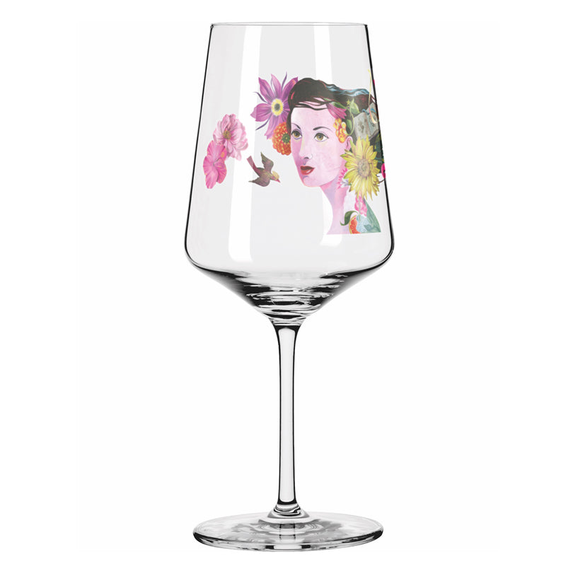 Calice aperitivo Hugo "Sommertau #7 - Olaf Hajek Sirena nella foresta di fiori" cl 54/cm Ø8,3x22,5