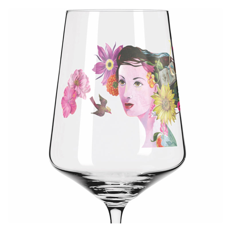 Calice aperitivo Hugo "Sommertau #7 - Olaf Hajek Sirena nella foresta di fiori" cl 54/cm Ø8,3x22,5